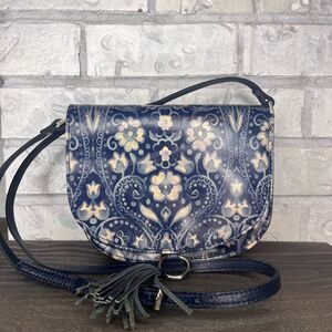 Patricia Nash Brinlee Floral Leather Crossbody